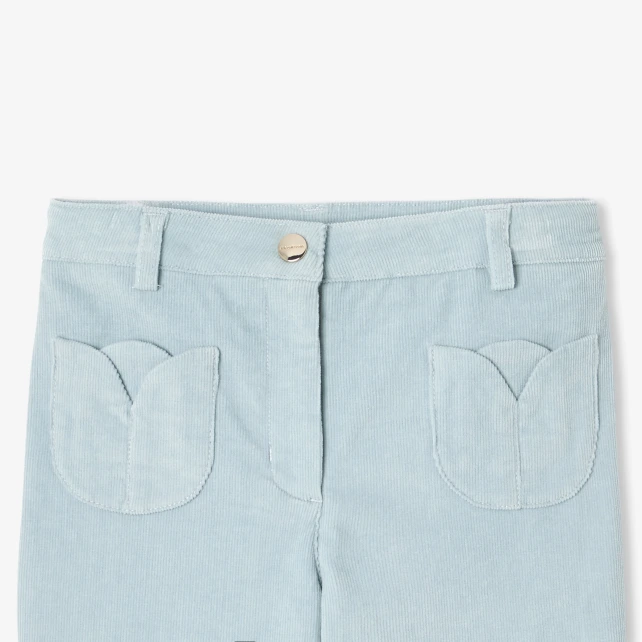 細條絨寬版長褲