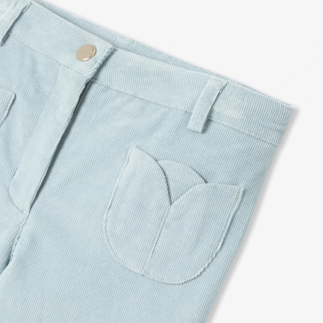 細條絨寬版長褲