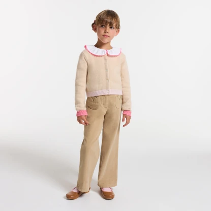 細條絨寬版長褲