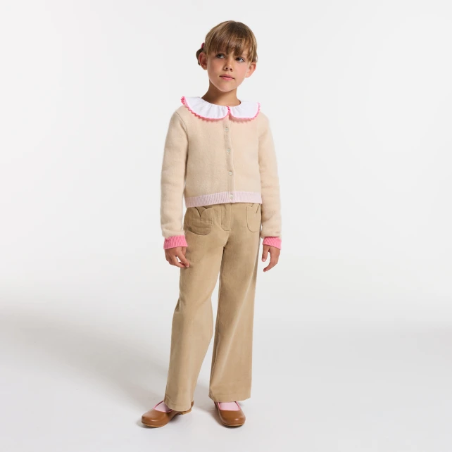 細條絨寬版長褲