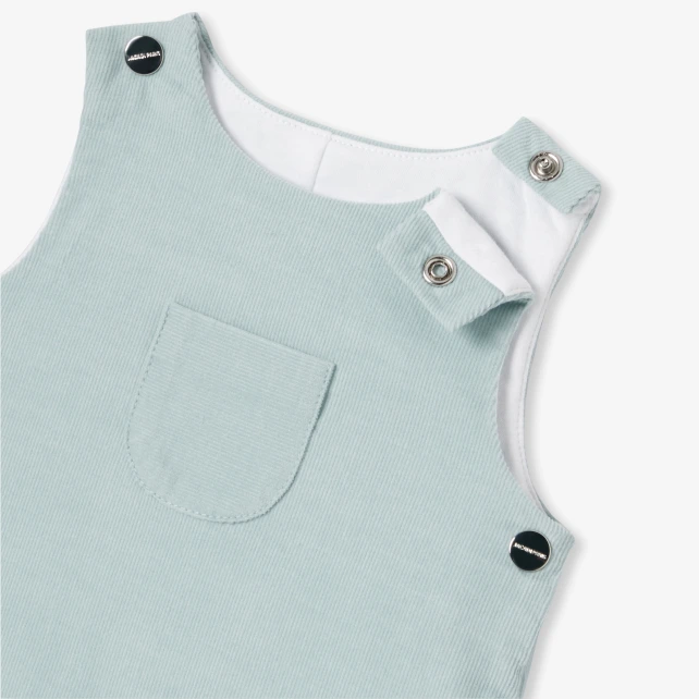 燈芯絨新生兒吊帶褲