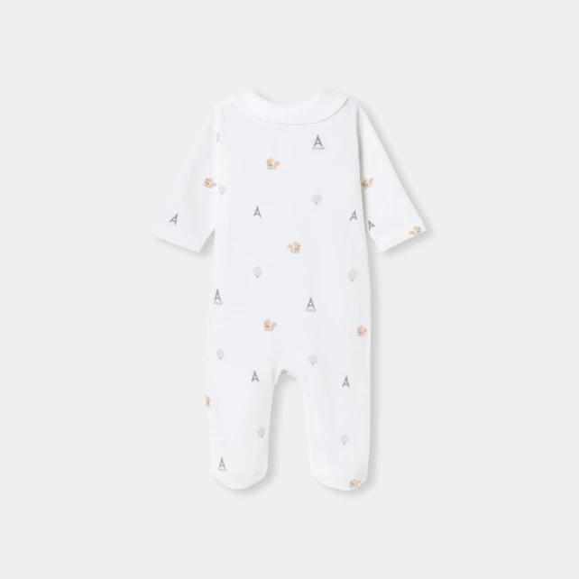 可愛印花天鵝絨兔裝