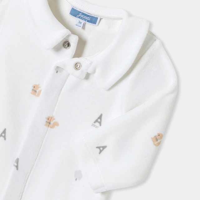 可愛印花天鵝絨兔裝