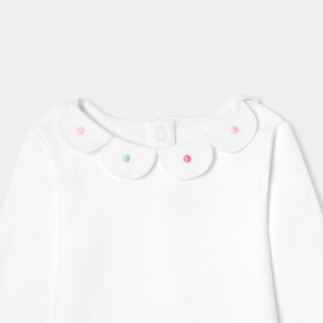 刺繡花瓣領連身衣