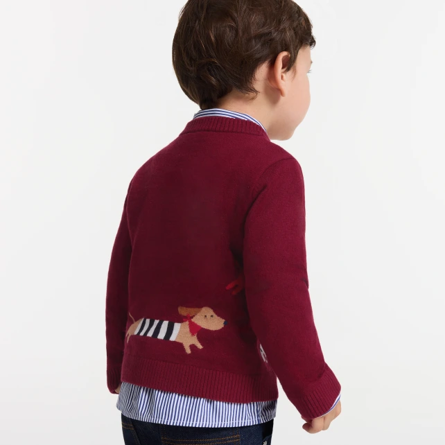 童趣嵌花混紡毛衣