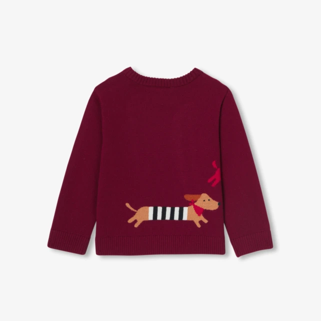 童趣嵌花混紡毛衣