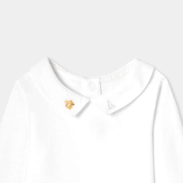 手工刺繡領連身衣