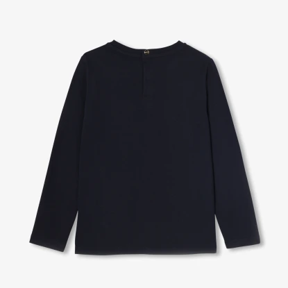 水仙花刺繡長袖T恤