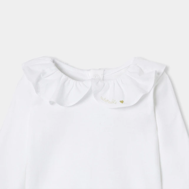 愛心刺繡領連身內衣