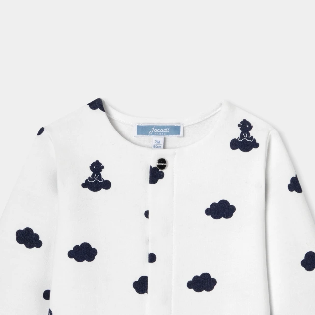 小熊與雲朵印花兔裝