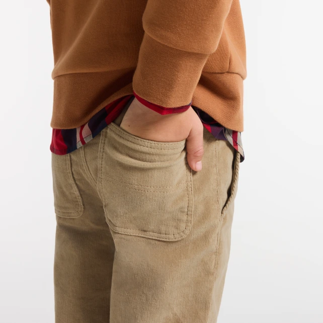 直筒燈芯絨長褲