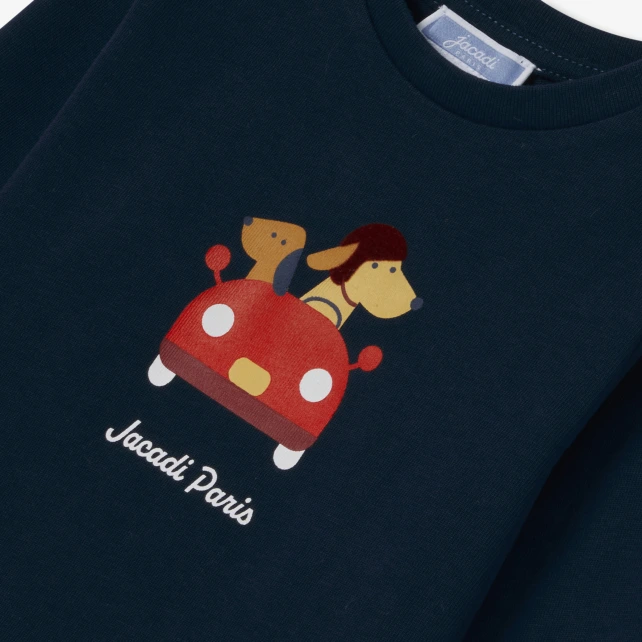 汽車小狗套頭T恤