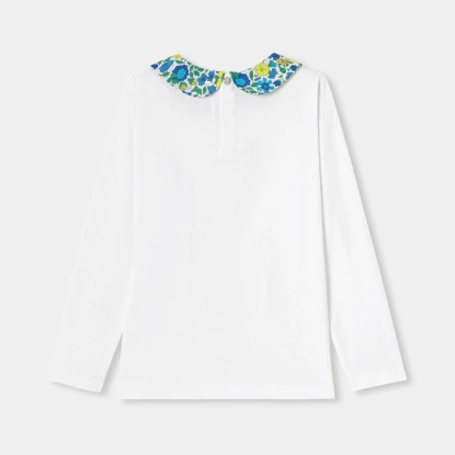 Liberty花領長袖上衣