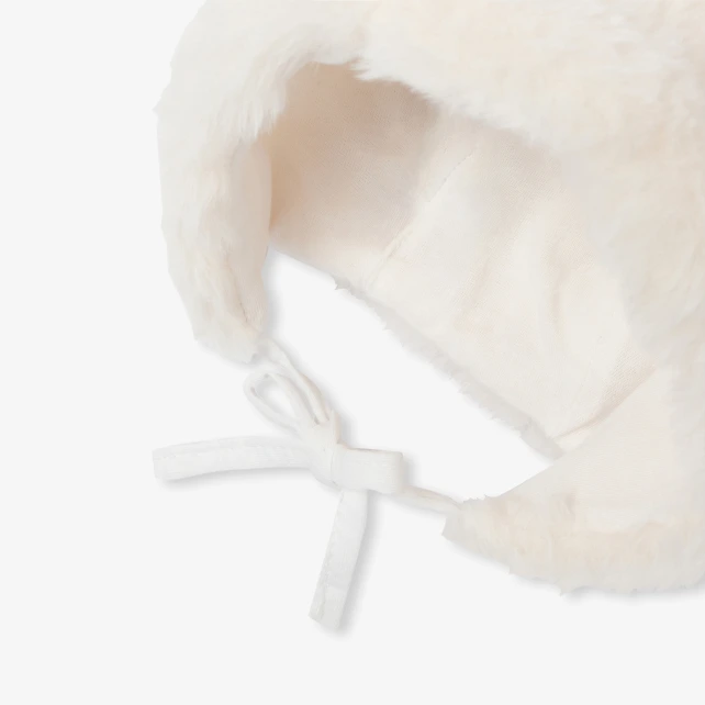 可愛小熊仿毛嬰兒帽