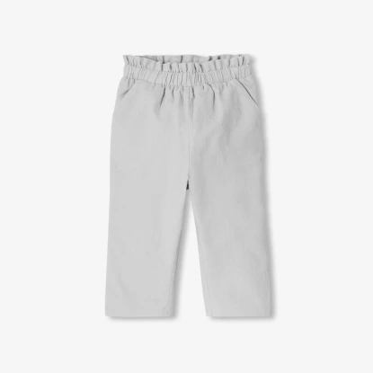 細條絨鬆緊長褲