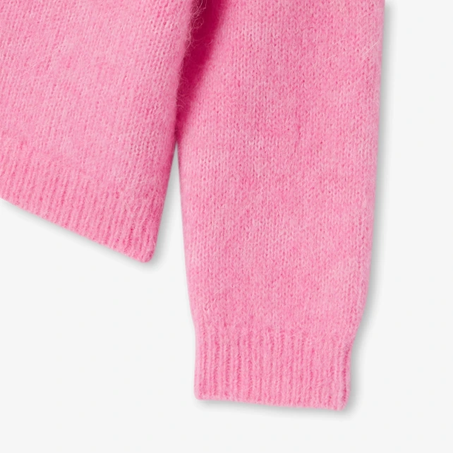 針織混紡開襟毛衣