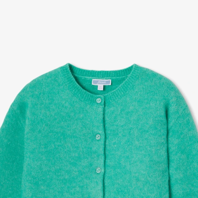 針織混紡開襟毛衣