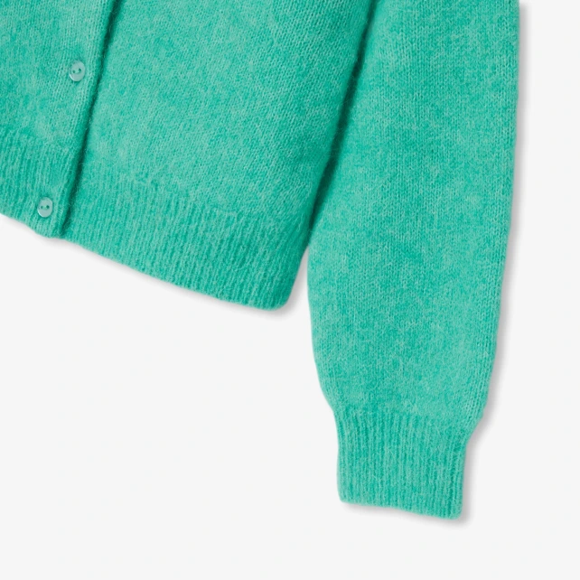 針織混紡開襟毛衣