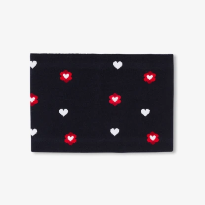 花卉愛心緹花脖圍