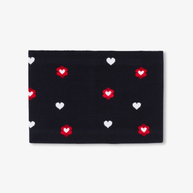 花卉愛心緹花脖圍