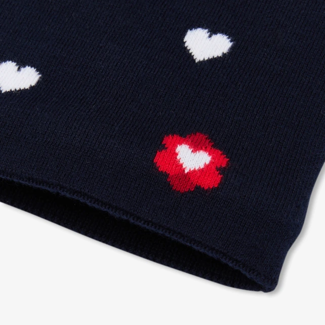 花卉愛心緹花脖圍