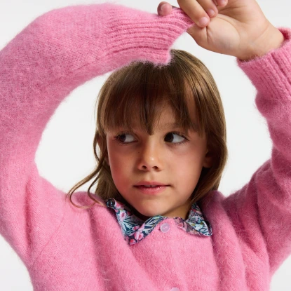 針織混紡開襟毛衣