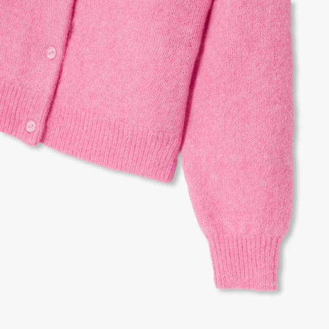 針織混紡開襟毛衣