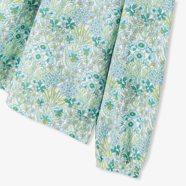 Liberty荷葉領平織上衣