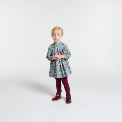 Liberty天鵝絨抓褶洋裝