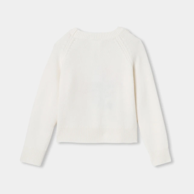 法式花卉羊毛毛衣