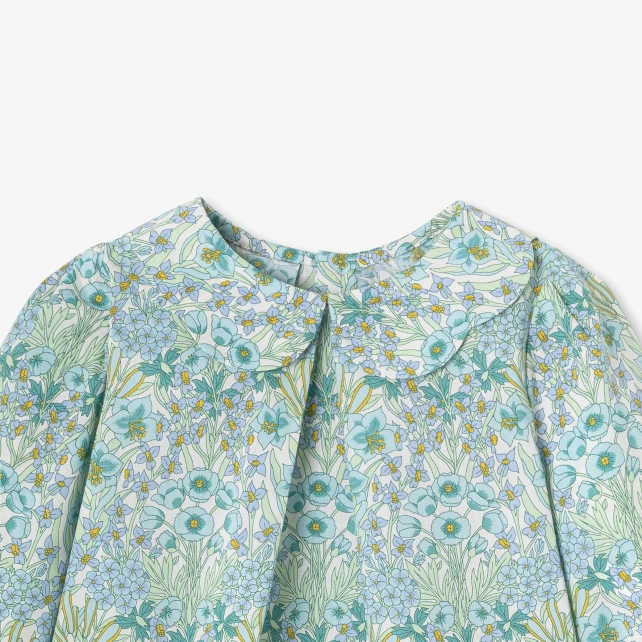 Liberty 波浪領平織上衣